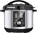 Edison Granite Pot Electric Pressure Cooker, 1000 Watts, 6 Liters, 11 Functions - Silver Black product image 1