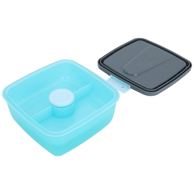 Al Saif Gallery Plastic Lunch Box, 1.6 Liter, Square - Light Blue product image 3