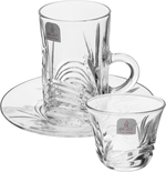 Serving set (pials + cups) from Al Saif Gallery Crystal, 18 pieces - transparent product image 1