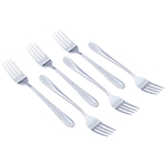 Al Saif Gallery Sola Steel Sweet Fork Set, 6 Pieces - Silver product image 1