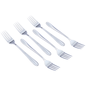 Al Saif Gallery Sola Steel Sweet Fork Set, 6 Pieces - Silver product image