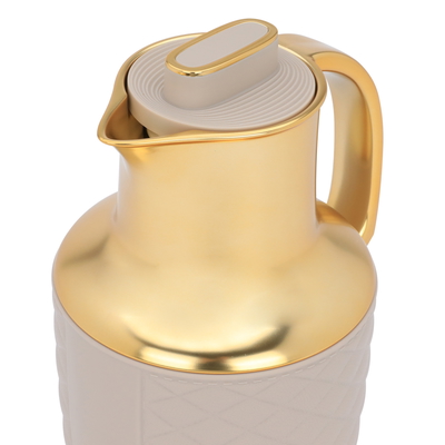 Timeless Lara Glass Thermos, 1 liter, plastic outer shell - Gold Cafe product image 4