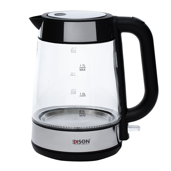 Edison Electric F-625 Kettle Glass, 2200 Watt, 1.7 Liter - Transparent Black product image 5