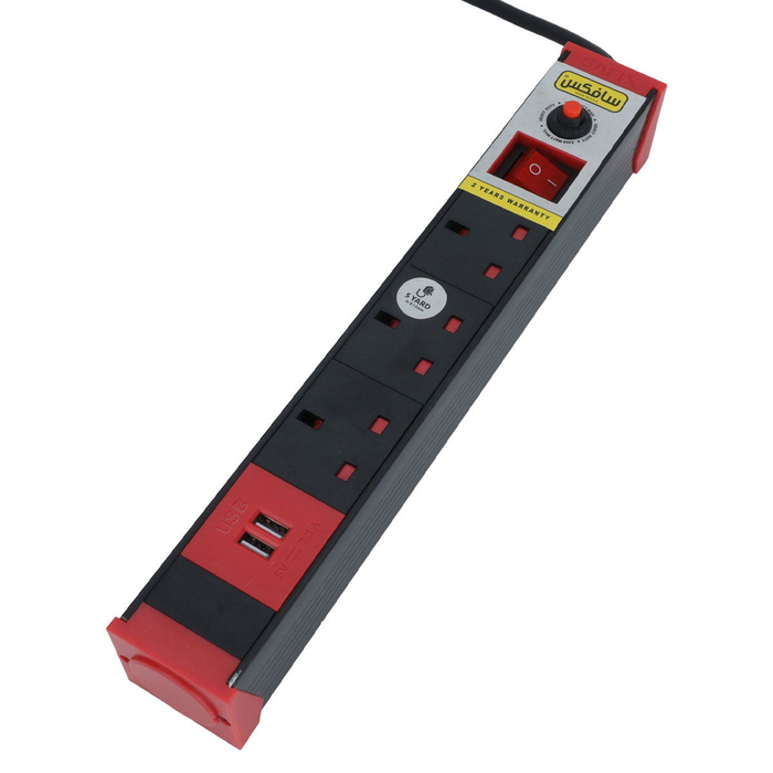 Al Saif Gallery electrical hub, 5 yards, 3 outlets - black product image 1