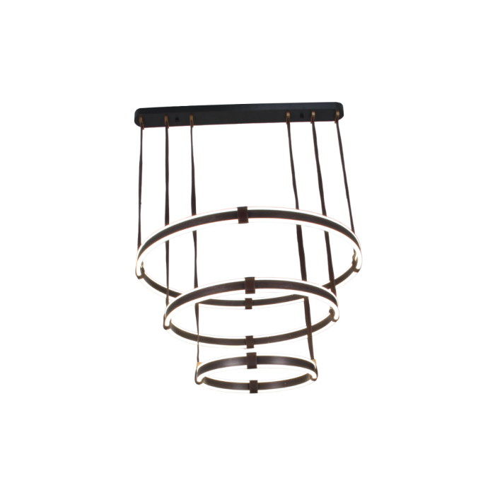 Modern steel Al Saif Gallery chandelier, 40 x 60 x 80 cm, 130 watts - gold product image 3