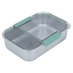 Al Saif Gallery steel lunch box, 1.2 litres, rectangular - green product image 1