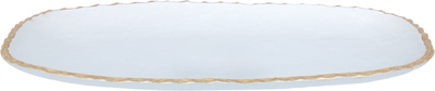 صحن حلا زجاج السيف غاليري، 36×23×2.5 سم - شفاف ذهبي product image 1