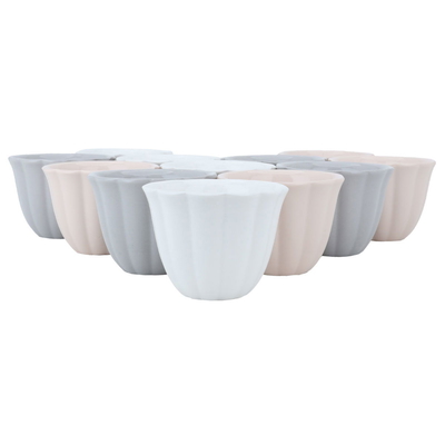 Al Saif Gallery porcelain Arabic coffee cups set, 12 pieces, striped - colorful product image 1