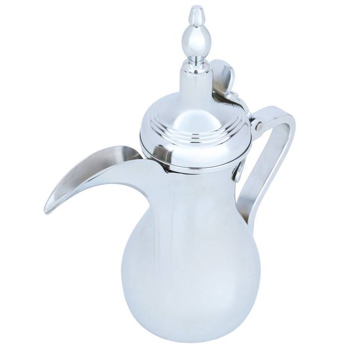 Al Saif Gallery Sulaiman Steel Dallah, 32 oz - Silver product image 2