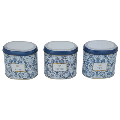 Al Saif Gallery steel box set, 3 pieces, round - blue product image 2