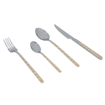 Al Saif Gallery steel cutlery set, 24 pieces - gold silver product image 1