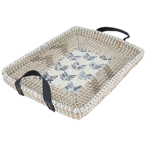 Al Saif Gallery wicker serving tofir, 47 x 35 x 4.5 cm, rectangle - beige white product image