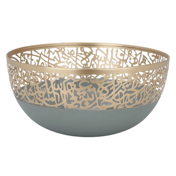 Al Saif Gallery steel bowl, 24 x 24 x 11 cm, round - grey product image 1