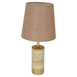 Edison lamp, 32 x 26 x 26 cm, honey marble base - gold/honey product image 2