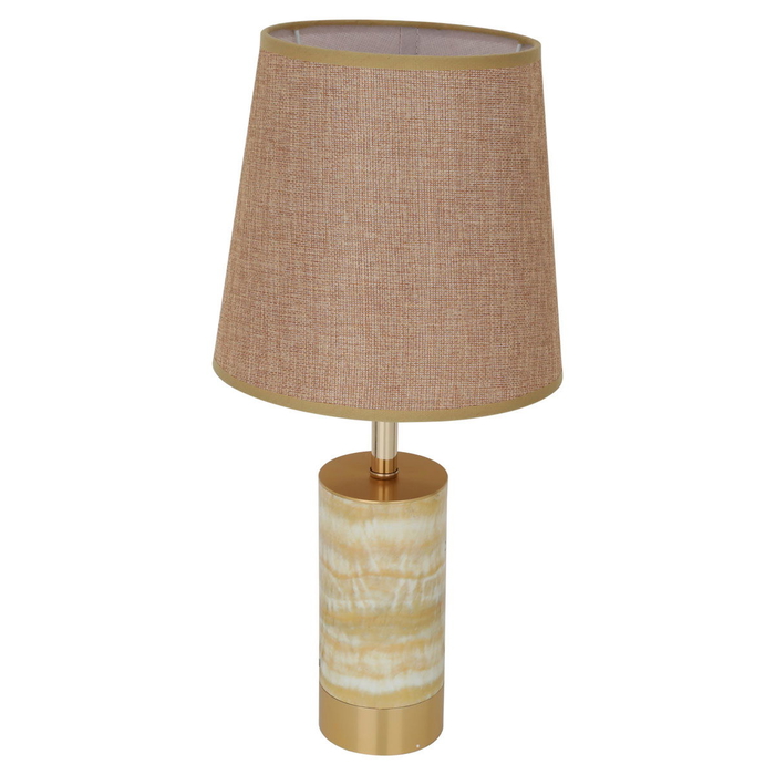 Edison lamp, 32 x 26 x 26 cm, honey marble base - gold/honey product image 2