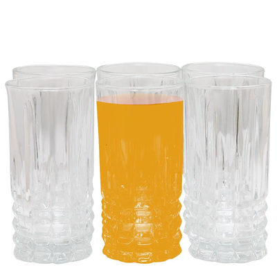 Al Saif Gallery glass cups set, 6 pieces - clear product image 1