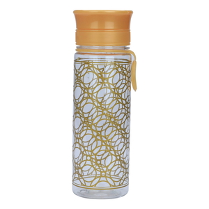 Al Saif Gallery plastic bottle, 400 ml, patterned with golden circles - clear product image