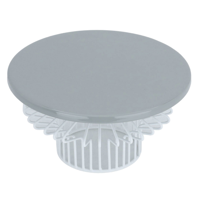 Al Saif Gallery steel serving stand, 11 x 20 x 20 cm, round - light grey product image 2