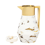 Lydia Plastic Everest Thermos, 1 liter, gold-white handle product image 3