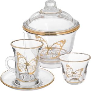 Al Saif Gallery Glass Serving Set, 50 Pieces - Clear product image