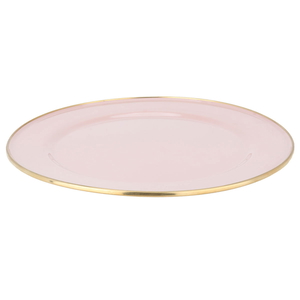 Al Saif Gallery Steel Serving Plate, 30 cm, Round - Light Pink product image