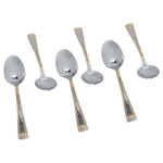 Al Saif Gallery steel spoon set, 6 pieces, engraved - gold silver product image 2