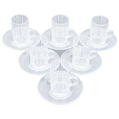 Al Saif Gallery Glass Tea Coffee Bialat Set, 18 Pieces - Clear product image 3