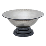 Glass dessert serving stand with Al Saif Gallery base, 24 x 24 x 12 cm, deep - brown product image 2