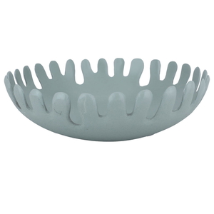 Al Saif Gallery painted iron serving bowl, 31x31x8.6 cm, round - light green product image