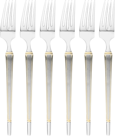 Al Saif Gallery Steel Sweet Fork Set, 6 Pieces - Silver product image 1