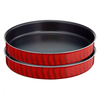 Tefal Red Flame oven tray set, 34+30 cm, round, 2 pieces - red product image 1