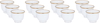 Al Saif Gallery Arabic coffee cups set, 12 pieces, 100 ml, gold-white rims product image 1