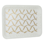 Tofaria Melamine Al Saif Gallery, 45 x 34 x 4 cm, rectangular, decorated brown - white product image 1