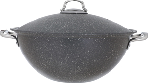 Haskafer Granite Cooking Pot, 32 cm, Steel Handle - Gray product image