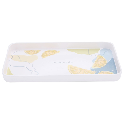 Al Saif Gallery plastic serving tray, 30 x 15 x 2.5 cm, rectangle - white product image 1