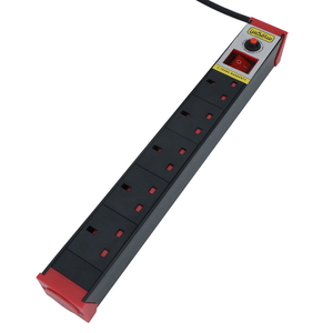 Al Saif Gallery plastic electrical hub, switch, 5 outlets - black product image