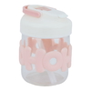 Al Saif Gallery glass cup, 400 ml, with white-pink-transparent lid product image 1