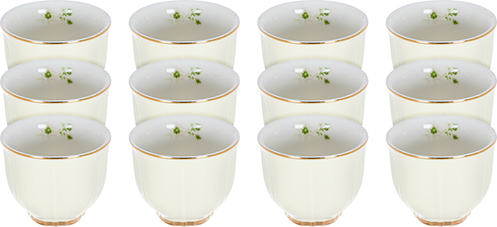 Al Saif Gallery Porcelain Coffee Cup Set, 12 Pieces, 100 Ml - Beige product image 1