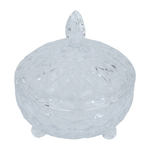 Al Saif Gallery glass candy bar, 16 x 18.5 cm, round - transparent product image 2