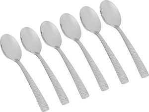 Al Saif Gallery steel spoon set, 6 pieces - silver product image