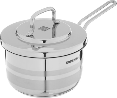 Korkmaz Steel Astra 2 Casserole, with lid, 16 x 9 cm - silver product image 1