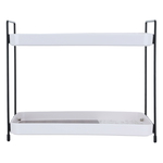 Al Saif Gallery plastic serving stand, 30 x 19 x 25 cm, two levels, rectangle - white product image 2