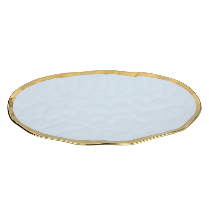 Al Saif Gallery Porcelain Serving Plate, 14 inches, oval - white product image 1