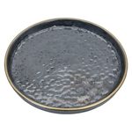 Al Saif Gallery porcelain serving plate, 13 cm, flat - black product image 2