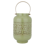 Al Saif Gallery Porcelain Candle Holder, Round - Olive Green product image 1