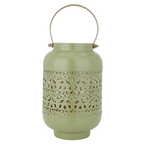 Al Saif Gallery Porcelain Candle Holder, Round - Olive Green product image