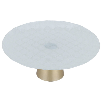 Al Saif Gallery Glass Serving Stand, 32X32X12 Cm - Pearly White product image 2