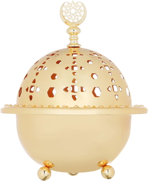 Steel Al Saif Gallery date, round, with lid - gold product image