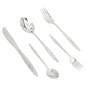 Al Saif Gallery steel cutlery set, 30 pieces, engraved - silver product image