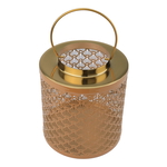 Al Ain Al Andalusia Indian Steel Lantern, 18 X 18 X 20 Cm - Golden Brown product image 1